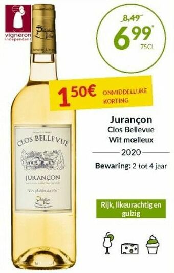 Intermarché Jurançon clos bellevue wit moelleux aanbieding