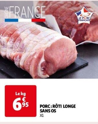 Auchan PORC: RÔTI LONGE SANS OS aanbieding
