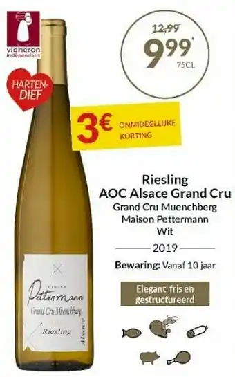 Intermarché Riesling aoc alsace grand cru grand cru muenchberg maison wit aanbieding