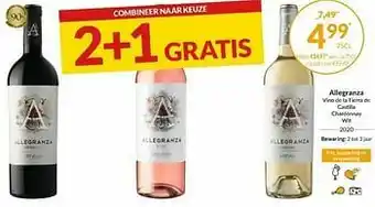 Intermarché Allegranza vino de la tierra de castilla chardonnay wit 2020 aanbieding