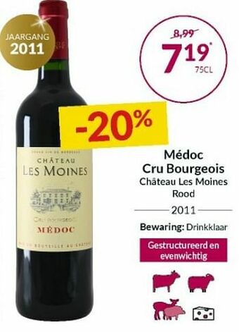 Intermarché Médoc cru bourgeois château les moines rood aanbieding