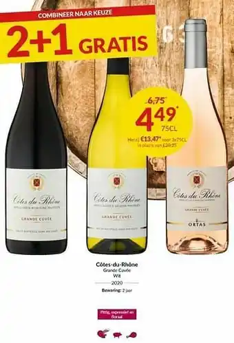 Intermarché Côtes-du-rhône grande cuvée wit aanbieding