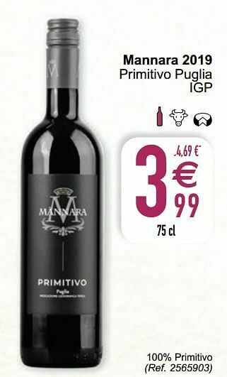 Cora Mannara 2019 primitivo puglia igp aanbieding
