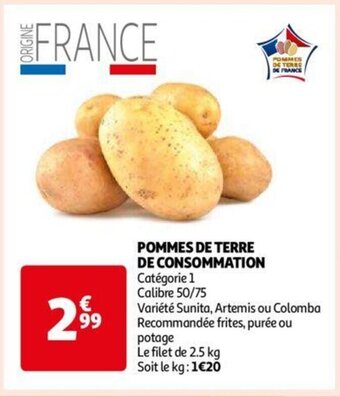 Auchan POMMES DE TERRE DE CONSOMMATION aanbieding