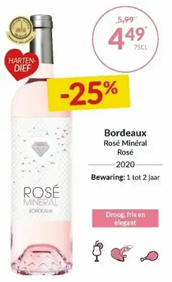 Intermarché Bordeaux rosé minéral rosé aanbieding