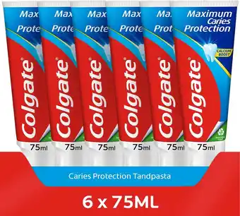 Bol.com Colgate caries protection tandpasta - 6 x 75 ml - voordeelverpakking aanbieding