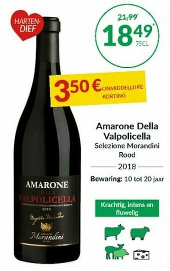 Intermarché Amarone della valpolicella selezione morandini rood 2018 aanbieding