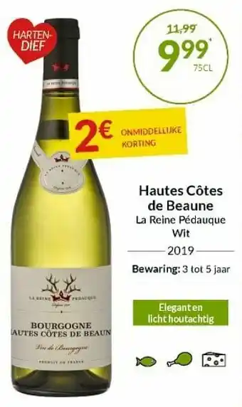 Intermarché Hautes côtes de beaune la reine pédauque wit aanbieding