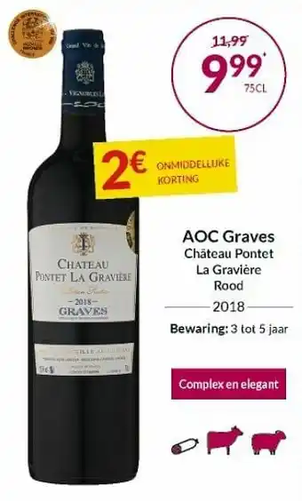 Aoc graves château pontet la gravière rood