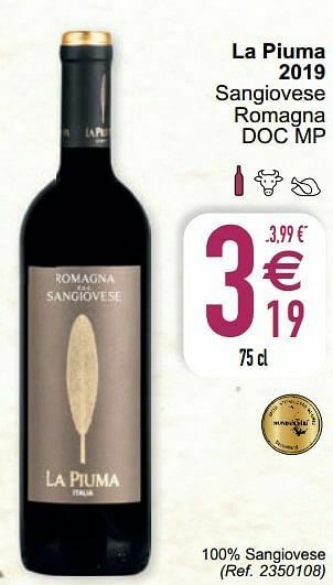 Cora La piuma 2019 sangiovese romagna doc mp aanbieding