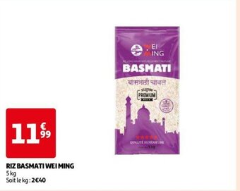 Auchan RIZ BASMATI WEI MING 5 kg aanbieding