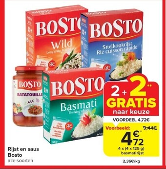Carrefour Rijst en saus bosto aanbieding
