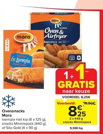 Carrefour Ovensnacks mora aanbieding