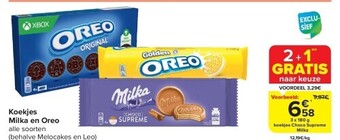 Carrefour Koekjes milka en oreo aanbieding