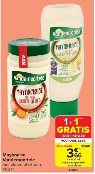 Carrefour Mayonaise vandemoortele aanbieding