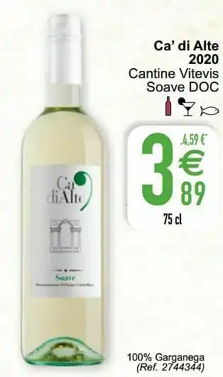 Cora Ca’ di alte 2020 cantine vitevis soave doc aanbieding