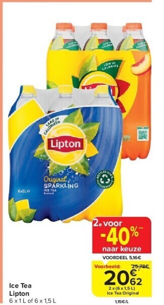 Carrefour Ice tea lipton aanbieding