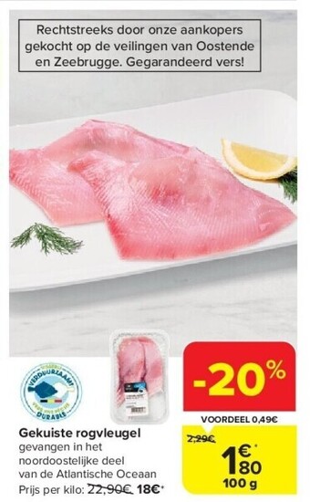 Carrefour Gekuiste rogvleugel aanbieding