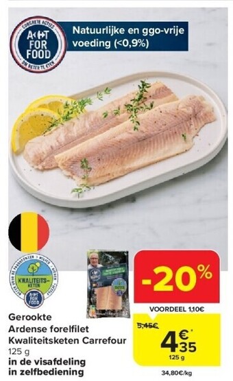 Carrefour Gerookte ardense forelfi let kwaliteitsketen carrefour aanbieding