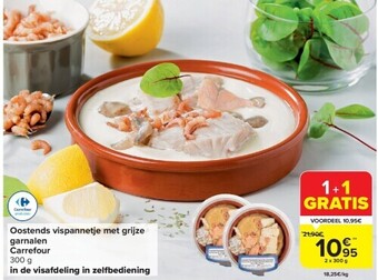 Carrefour Oostends vispannetje met grijze garnalen carrefour aanbieding