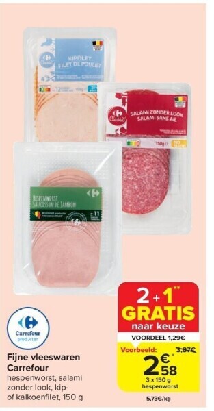 Carrefour Fijne vleeswaren carrefour aanbieding