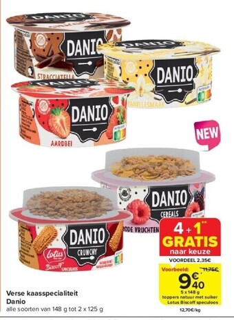 Carrefour Verse kaasspecialiteit danio aanbieding