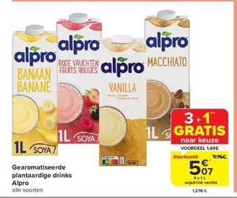 Carrefour Gearomatiseerde plantaardige drinks alpro aanbieding