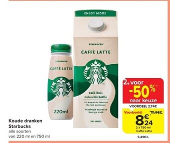 Carrefour Koude dranken starbucks aanbieding