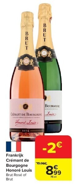 Frankrijk crémant de bourgogne honoré louis