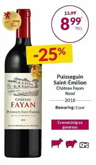 Intermarché Puisseguin saint-émilion château fayan rood aanbieding