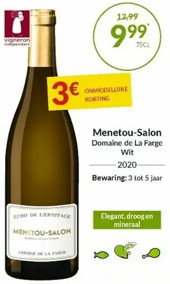 Intermarché Menetou-salon domaine de la farge wit aanbieding