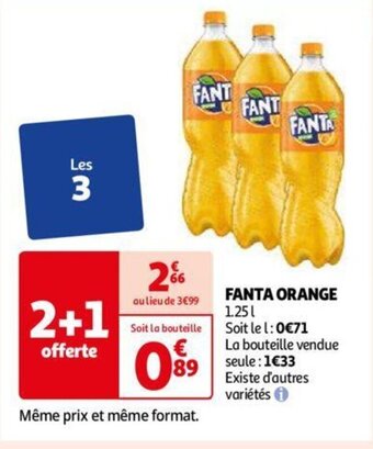 Auchan FANTA ORANGE 1.25L aanbieding