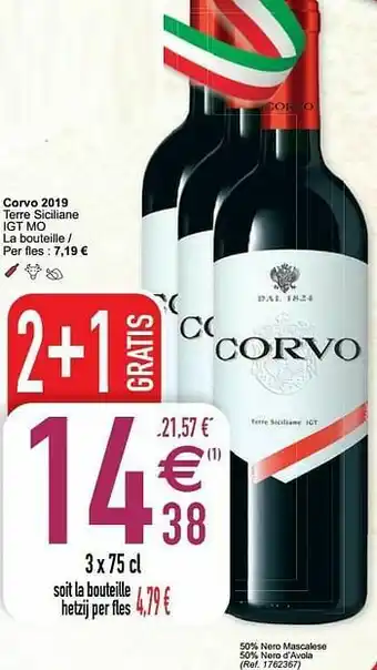 Corvo 2019 terre siciliane igt mo
