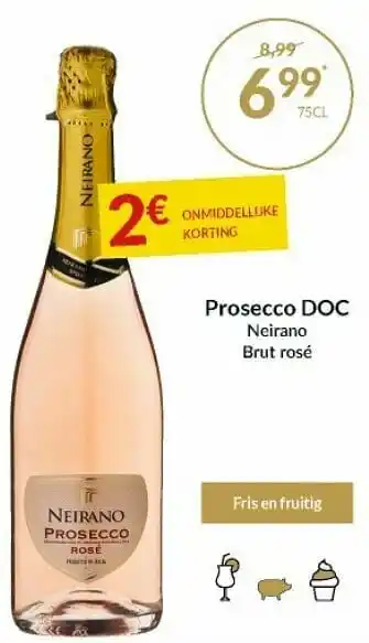 Intermarché Prosecco doc ncirano brut rosé aanbieding