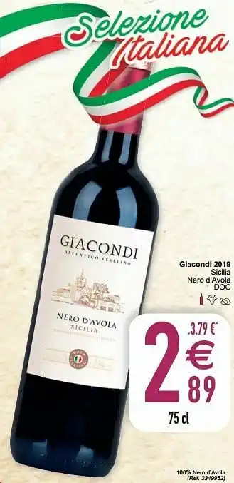 Cora Giacondi 2019 sicilia nero d’avola doc aanbieding