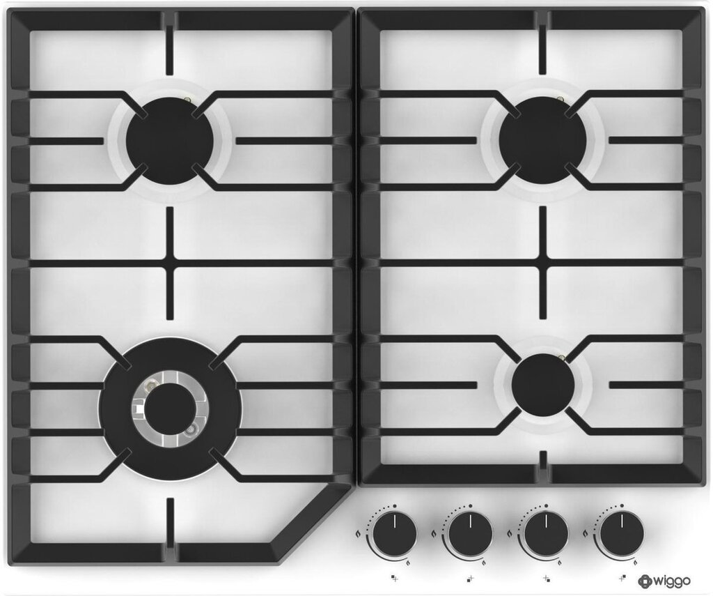 Bol.com Wiggo wh-g634rl(w) serie w inbouw gaskookplaat met wok 60cm aanbieding