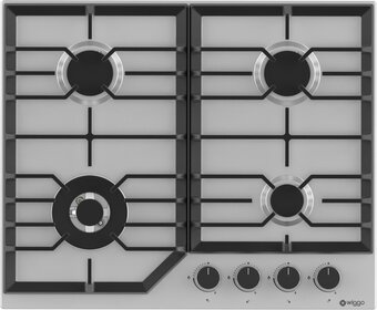 Bol.com Wiggo wh-g634rl(x) serie w inbouw gaskookplaat met wok 60cm aanbieding