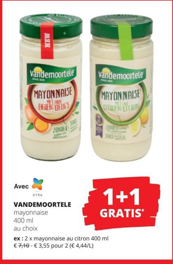 VANDEMOORTELE mayonnaise 400ml promotie bij Spar