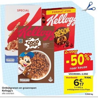 Carrefour Ontbijtgranen en graanrepen kellogg’s aanbieding