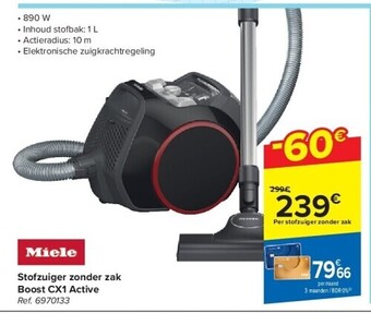 Stofzuiger zonder zak boost cx1 active