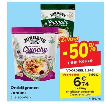 Carrefour Ontbijtgranen jordans aanbieding