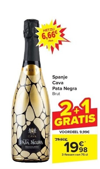 Carrefour Spanje cava pata negra aanbieding