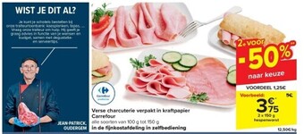 Carrefour Verse charcuterie verpakt in kraftpapier carrefour aanbieding