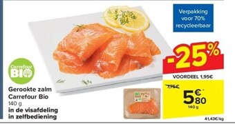 Carrefour Gerookte zalm carrefour bio aanbieding
