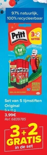 Set van 5 lijmstiften original