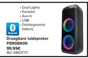 Carrefour Draagbare luidspreker psrgb600 aanbieding