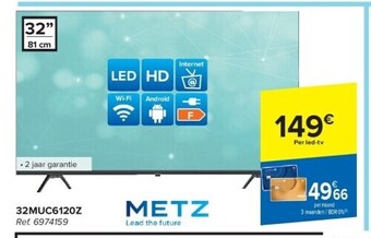 Carrefour Metz hd led tv 32muc6120z aanbieding