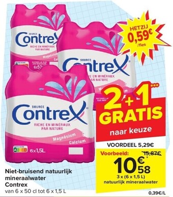 Carrefour Niet-bruisend natuurlijk mineraalwater contrex aanbieding