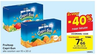 Carrefour Fruitsap capri-sun aanbieding