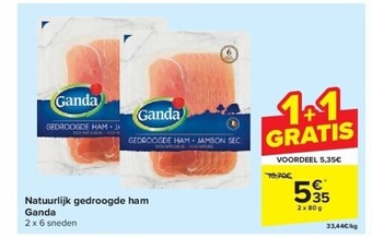 Carrefour Natuurlijk gedroogde ham ganda aanbieding